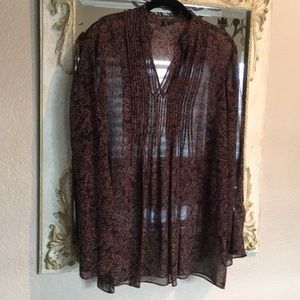 Lauren Ralph Lauren tunic. Silk. Size L